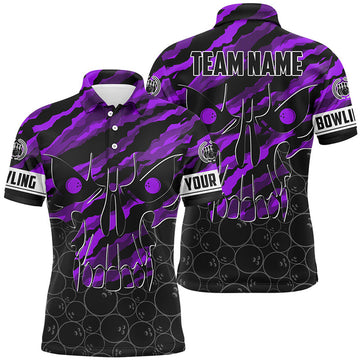 FUNSTUFFPRINT Personalized Skull Bowling polo Shirt for men Polo Shirt Size S-5XL