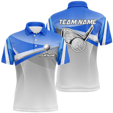 Custom Mens golf polo shirts custom blue sport golf apparel for men, unique golf gifts