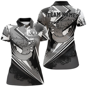 Custom Womens Golf Polo Shirt Custom Black And White Female Golf Attire For Women, Ladies Golf Tops