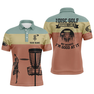 Custom Mens Disc Golf Polo Shirt, Funny Disc Golf Shirt With Sayings, Best Disc Golf Gifts For Men