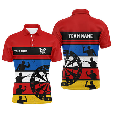Custom Colorful Retro Personalized Mens Darts Polo Shirt Custom Darts Shirt For Men Dart Jerseys
