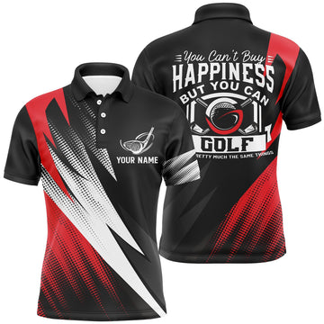Custom Mens Red Golf Polo Shirts, Personalized Golf Shirts For Men, Cool Golf Gifts For Golfer