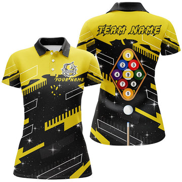 Custom Personalized 9 Ball Pool Jerseys Billiard Polo Shirts For Women Custom 9 Ball Team Shirts