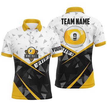 FUNSTUFFPRINT 9 Ball Pool Billiard Jerseys Custom Polo Shirt Size S-5XL