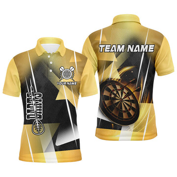 FUNSTUFFPRINT Personalized 3D All Over Print Darts Men Polo Shirt Size S-5XL