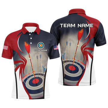 FUNSTUFFPRINT Personalized Jersey 3D Archery Target Polo Shirts For Men Custom Polo Shirt Size S-5XL