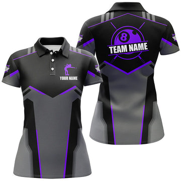 Custom Billiard Jerseys For Women Custom Polo Billiard Shirts, Team Pooler Short Sleeve|Yellow