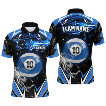 Custom 10 Ball Pool Billiard Jerseys For Men Custom Billiard Polo Shirts Team League Billiard Shirts