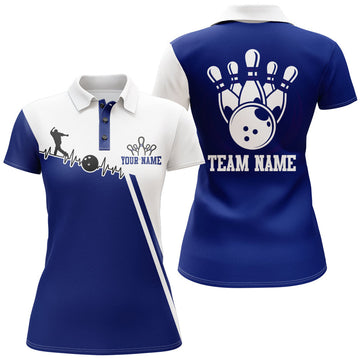 Custom Camo Bowling Polo Shirt for Women Custom Bowling Team Shirt Bowlers Jersey