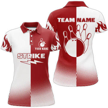 Custom Bowling Shirt for Women Bowling Jersey Bowling Team League Polo Shirt