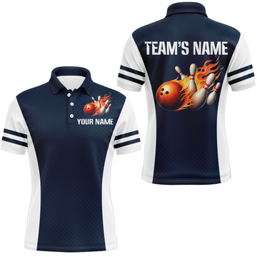 Personalized Bowling Shirt for Men Custom Bowling Jersey, Bowling Team League Polo Shirt