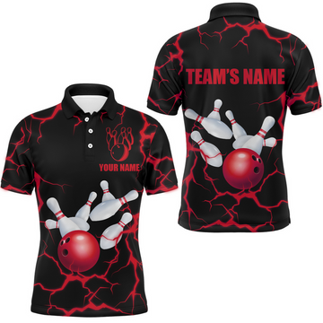 Custom American Bowling Thunder Multicolor Option Customized Name 3D Shirt, Gift For Bowler