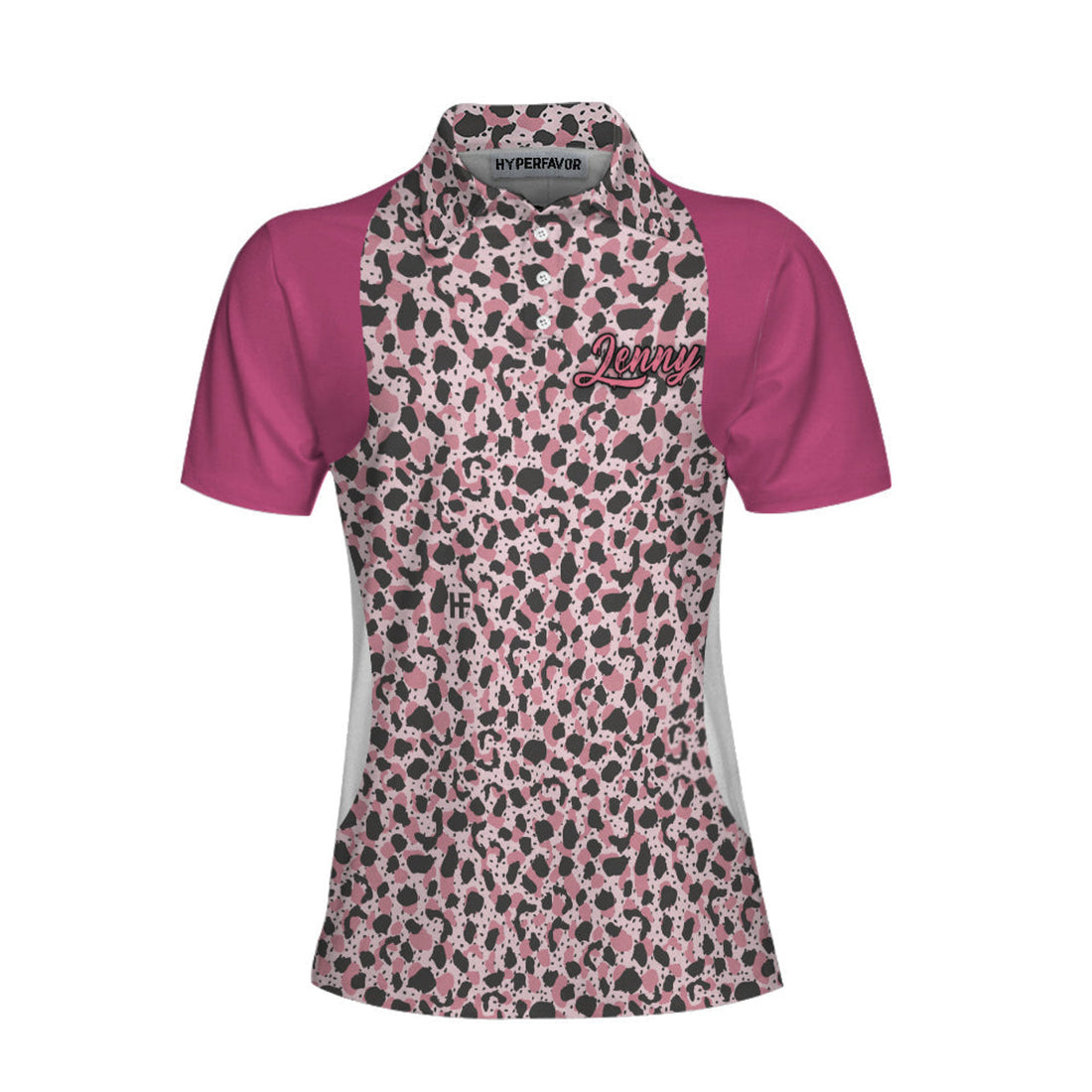 Custom I Know I Play Like A Girl Try To Keep Up Short Sleeve Women Polo Shirt, Personalized Leopard Pattern Polo Shirt, Best Golfing Shirt For Ladies