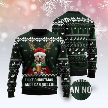 FUNSTUFFPRINT I Like Christmas And I Can Not Lie Ugly Christmas Sweater, Christmas Sweater, Ugly Sweater, Funny Xmas Sweaters Ugly Sweater