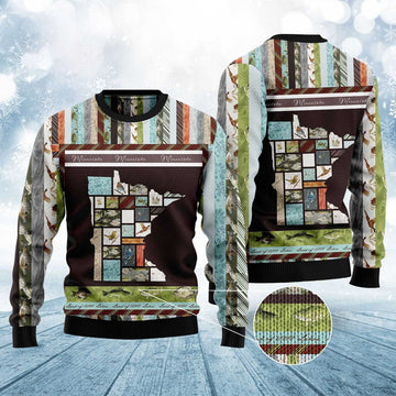 FUNSTUFFPRINT In The Deep Heart Of Minnesota Ugly Christmas Sweater, Christmas Sweater, Ugly Sweater, Funny Xmas Sweaters Ugly Sweater