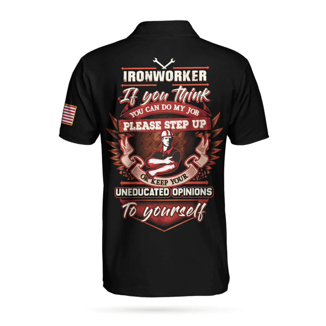 Ironworker Proud Skull Polo Shirt, If You Think You Can Do My Job Skull Polo Shirt, Ironworker Shirt For Men