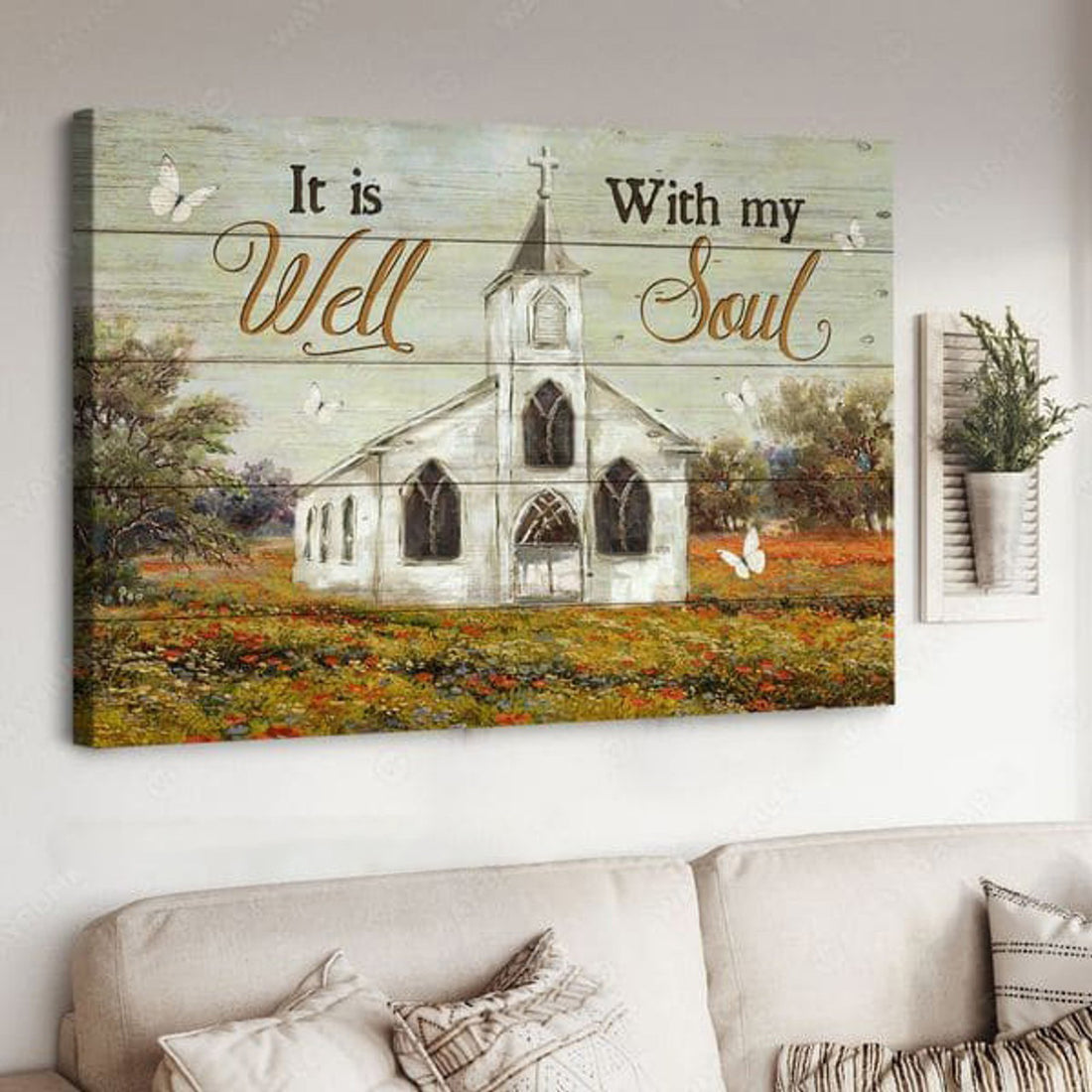 It Is Well With My Soul, Church Poster Poster and Canvas