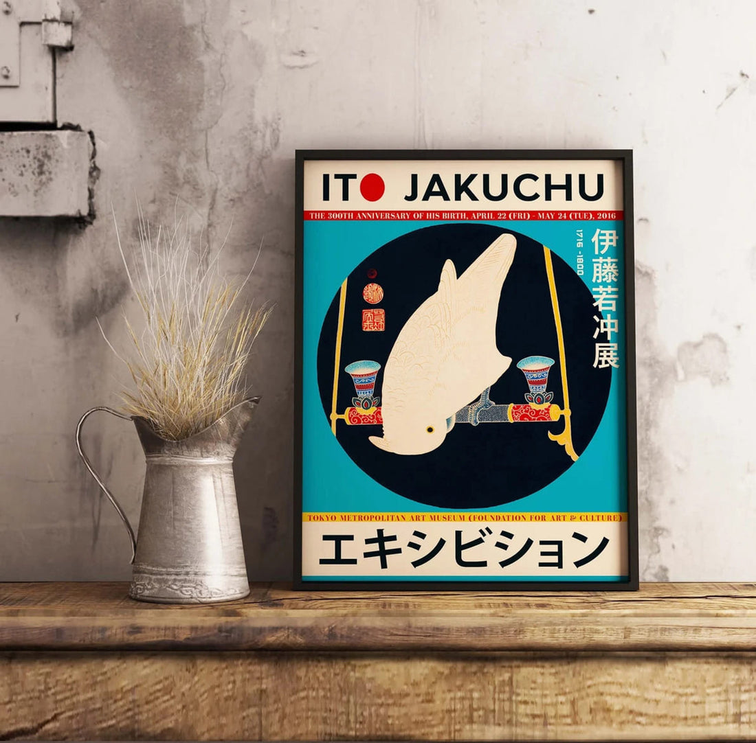 Japanese Parot, It Jakuchi,, Wall Poster Decor Poster and Canvas