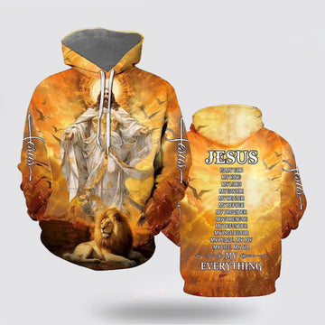 FUNSTUFFPRINT Is My God My King My Lord Lion 3D Hoodie and Zip Hoodie