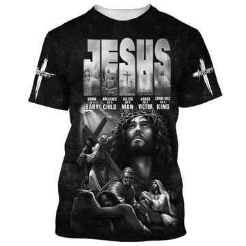 FUNSTUFFPRINT Jesus Born As A Baby 3D T-Shirts - Christian Shirts For Men&Women 3D T-shirt