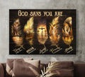 Jesus Christ The Lion Of Judah Feather Shape God Says You Are Canvas Wall Art - Jesus Canvas Pictures - Christian Wall Posters