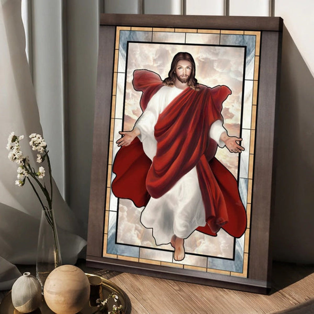 Jesus Drawing Walking With Jesus Canvas Posters - Christian Wall Posters - Religious Wall Decor