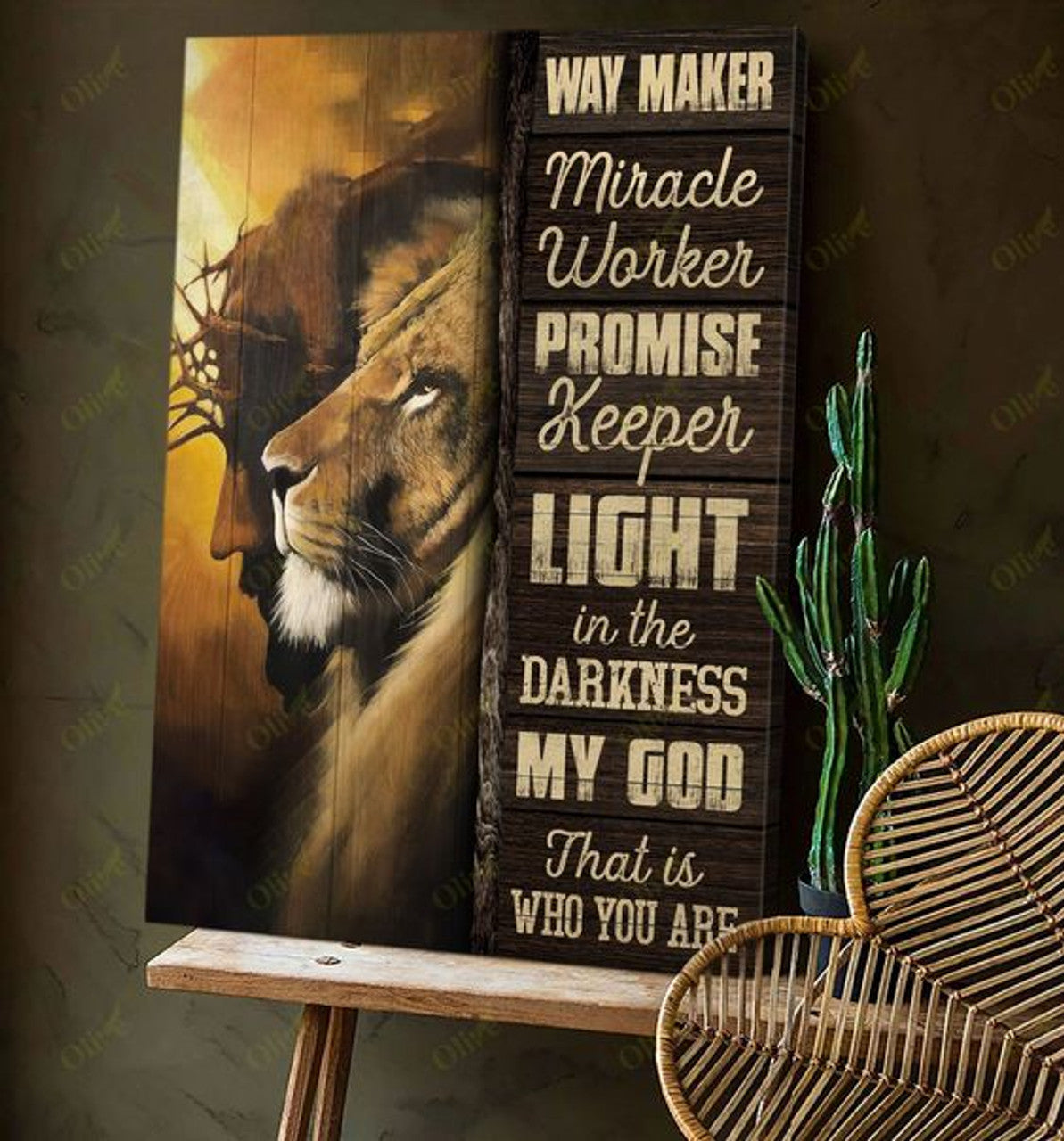 Jesus God Is My Light Canvas Posters - Christian Wall Posters - Religious Wall Decor