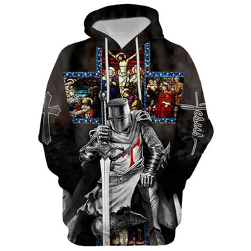 FUNSTUFFPRINT 3D Jesus Is My God My King My Lord My Savior 3D Hoodie and Zip Hoodie