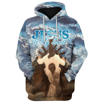 FUNSTUFFPRINT 3D Jesus Is My Savior Hoodies Jesus 3D Hoodie and Zip Hoodie