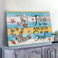 Jesus Is The Anchor Of My Soul Seashell Anchor Canvas Wall Art - Christian Canvas - Faith Canvas