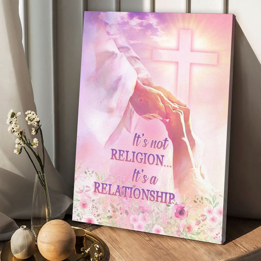 Jesus It's Not Religion It's A Relationship Canvas Posters - Christian Wall Posters - Religious Wall Decor