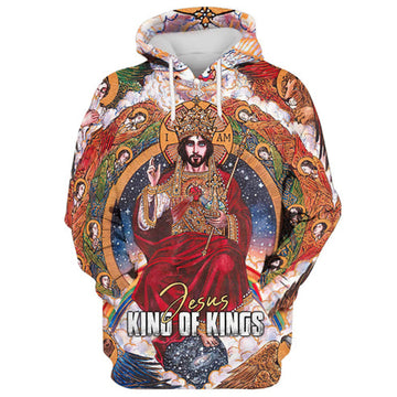 FUNSTUFFPRINT 3D Jesus King Of Kings - The Hand Of Jesus 3D Hoodie and Zip Hoodie