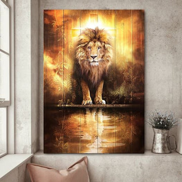 Jesus Lion And Lamb Christian Are Alway Strong Canvas Posters - Christian Wall Posters - Religious Wall Decor
