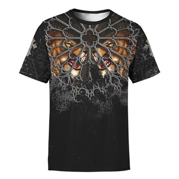 FUNSTUFFPRINT Jesus Lion Child Of God Christian 3D T-shirt
