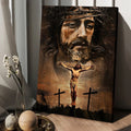 Jesus On The Cross Infinite Halo Canvas Wall Art - Christian Wall Posters - Religious Wall Decor