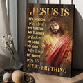 Jesus Painting Crown Of Thorn Jesus Is My Savior My Healer Canvas Wall Art - Christian Wall Posters - Religious Wall Decor
