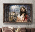 Jesus Painting Light From Heaven A Sign Of God He Is Our Savior Canvas Wall Art - Jesus Canvas Pictures - Christian Wall Posters
