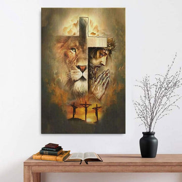 Jesus The Lion Of Judah Canvas Wall Art - Christian Wall Posters - Religious Wall Decor