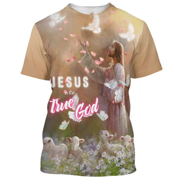 FUNSTUFFPRINT Jesus True God Christian 3D T-shirt