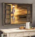Jesus Walking On Water Canvas Wall Art - Jesus Canvas Pictures - Christian Wall Posters