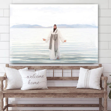 Jesus Walks On Water Canvas Art - Jesus Christ Pictures - Jesus Wall Art - Christian Wall Decor