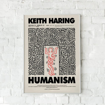 Keith Haring Humanism, Poster Decor, Wall Poster Poster and Canvas