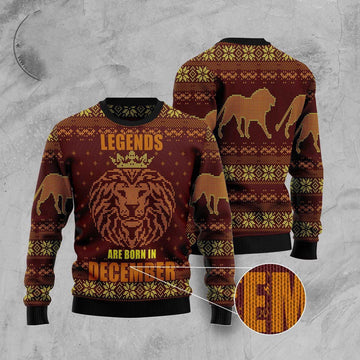 FUNSTUFFPRINT Legends December Ugly Christmas Sweater, Christmas Sweater, Ugly Sweater, Funny Xmas Sweaters Ugly Sweater