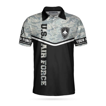 Custom Personalized Camouflage Men Polo Shirt, Less Than 1% Of Americans Have Ever Seen The Sunset From A USAF Aircraft I Have Custom Shirt For Male, Veteran Shirt For Men
