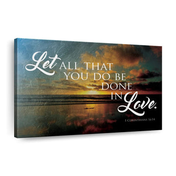 Let Love Canvas Wall Art - Christian Canvas Wall Art - Religious Wall Art Canvas