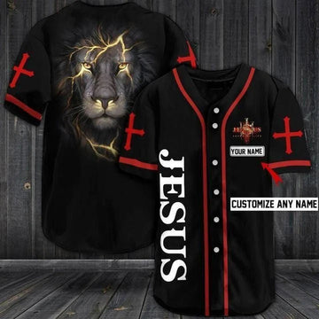 Custom Lion Baseball Jersey - Custom Printed 3D Baseball Jersey Shirt For Men and Women