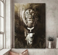 Lion Of Judah Lamb Of God Dove Canvas Wall Art - Christian Wall Posters - Religious Wall Decor