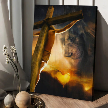 Lion Of Judah The Beautiful Sky The Sacrifice Of Jesus Christ Canvas Wall Art - Christian Wall Posters - Religious Wall Decor