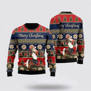 FUNSTUFFPRINT Llamas Superior Ugly Christmas Sweater, Farm Sweater, Christmas Gift, Best Winter Outfit Christmas Ugly Sweater