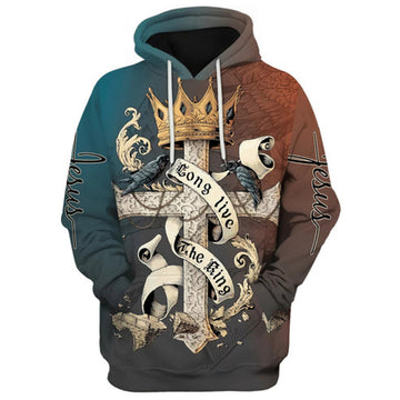 FUNSTUFFPRINT 3D Long Live The King 3D Hoodie and Zip Hoodie